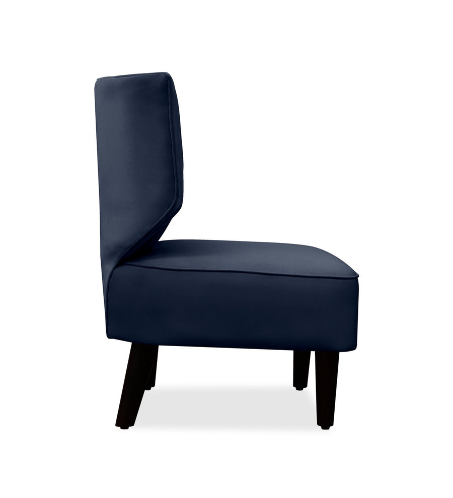 Robby Velvet Slipper Chair In Dark Blue Colour - Febonic Living