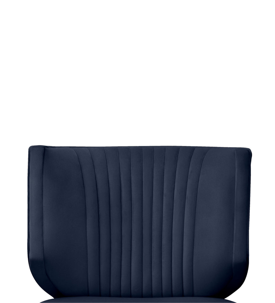 Robby Velvet Slipper Chair In Dark Blue Colour - Febonic Living