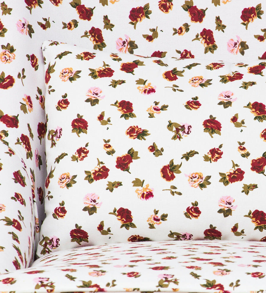 Moly Floral Print Fabric Accent Chair In Multi Colour - Febonic Living