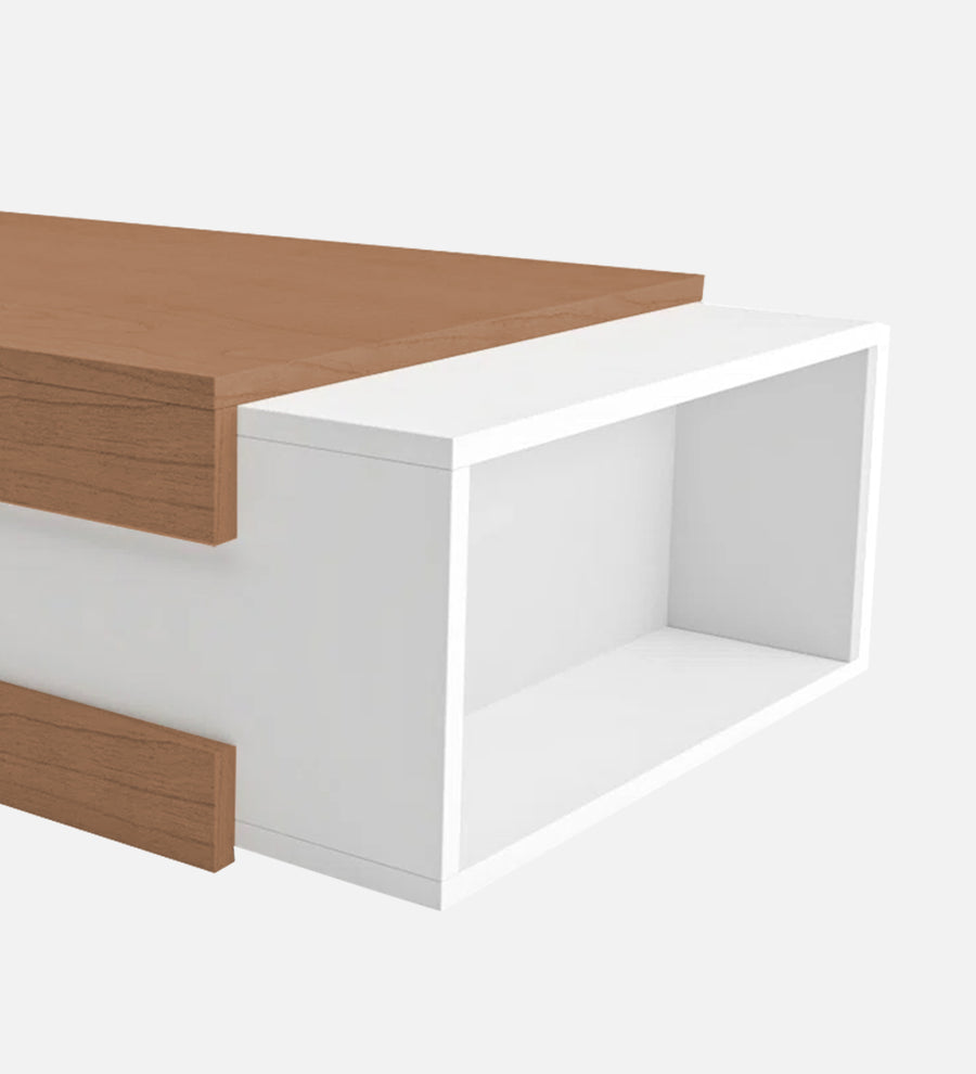 Odin Coffee Table In Oral Walnut & Frosty White Finish - Febonic Living