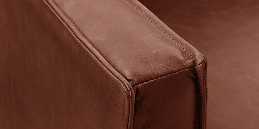 Cameroom Leatherette 3 Seater Sofa In Clay Brown Colour - Febonic Living