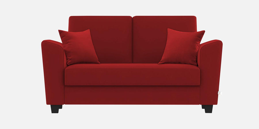 Daku Fabric 2 Seater Sofa In Blood Maroon Colour - Febonic Living