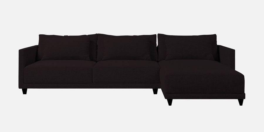 Kera Fabric Lhs Sectional Sofa 3 Lounger In Cara Brown Colour - Febonic Living