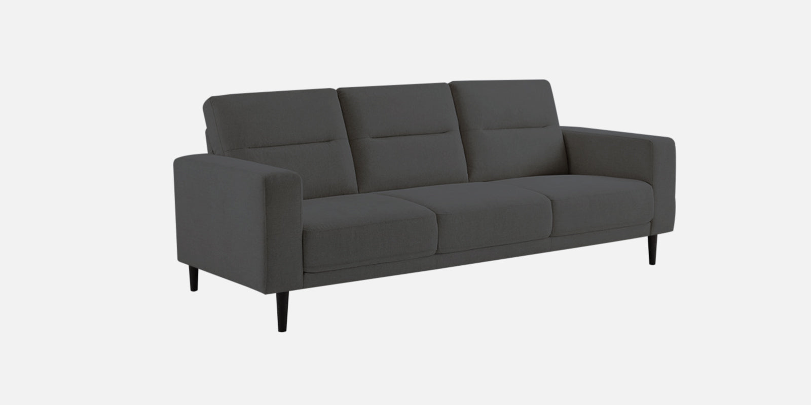 Harbel Fabric 3 Seater Sofa In Maba Grey Colour