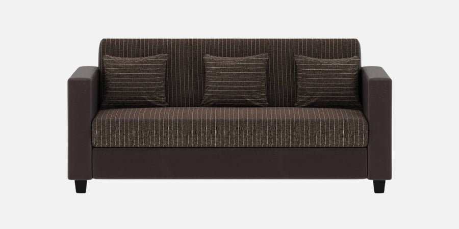 Baley Fabric 3 Seater Sofa In Lama Brown Colour - Febonic Living