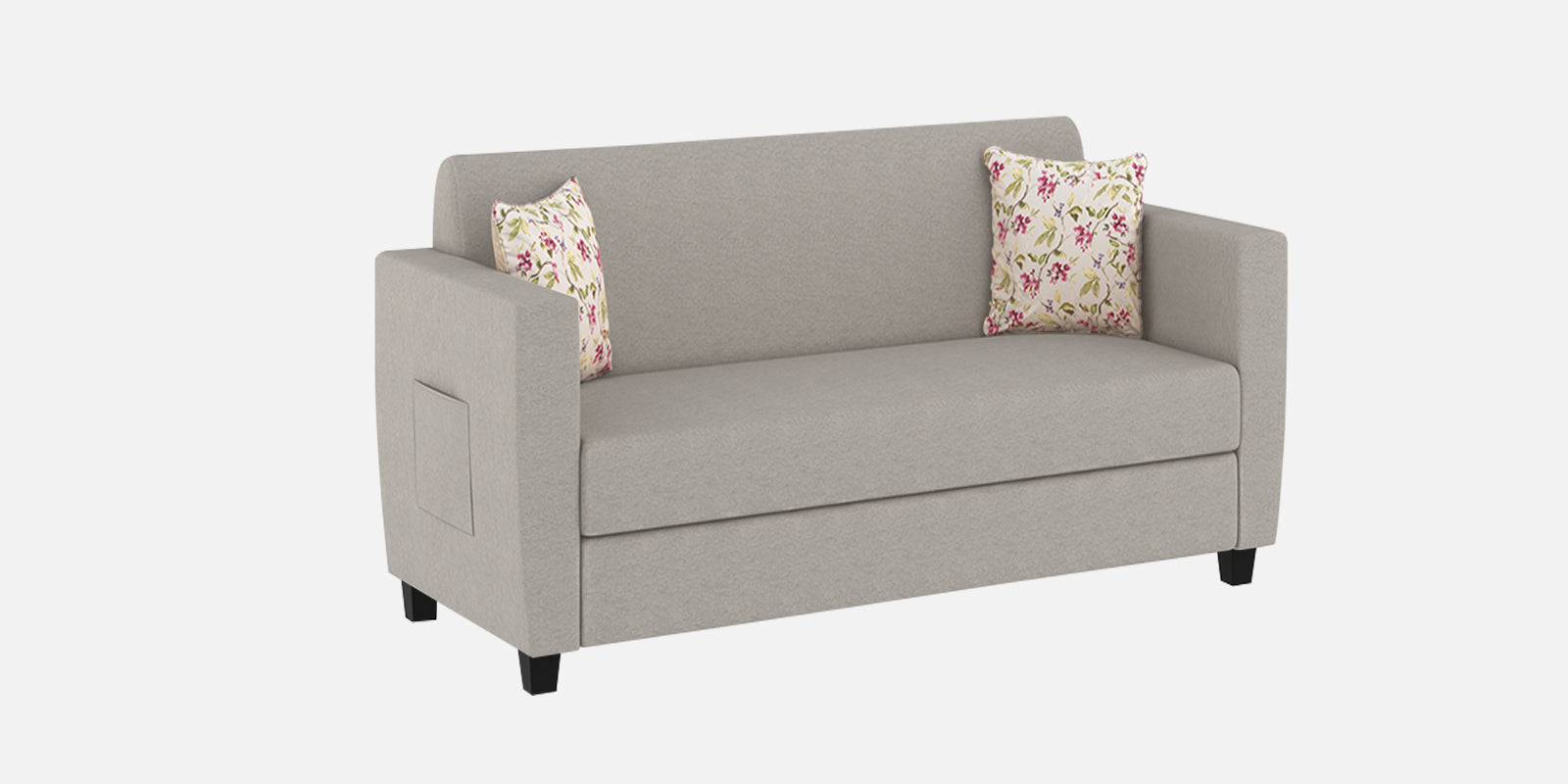 Gozi Fabric 2 Seater Sofa In Ash Grey Colour