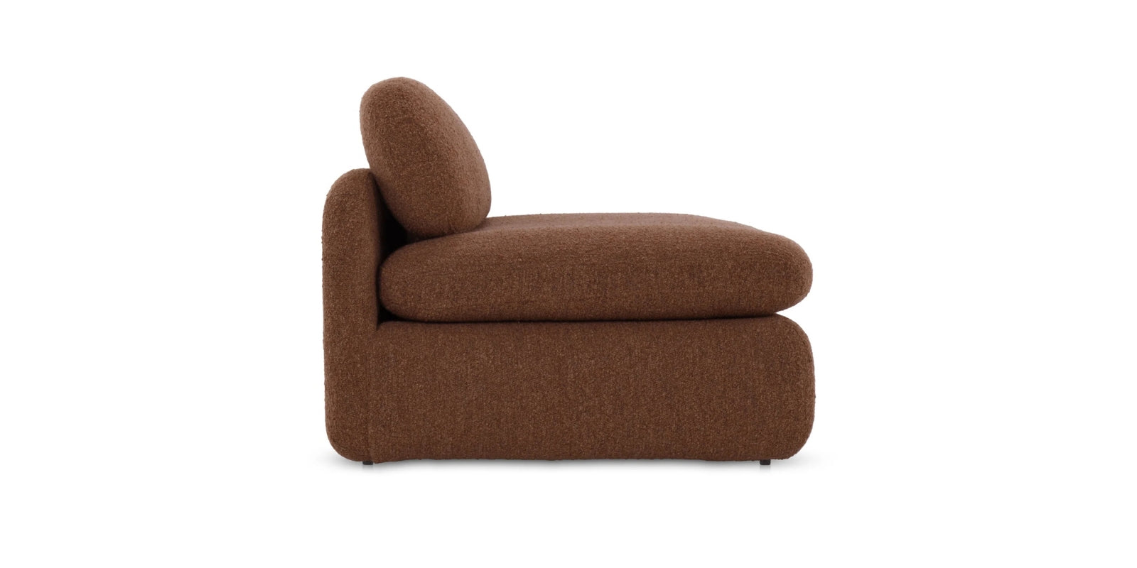 Soren Fur Fabric 3 Seater Sofa In Bringo Brown Colour