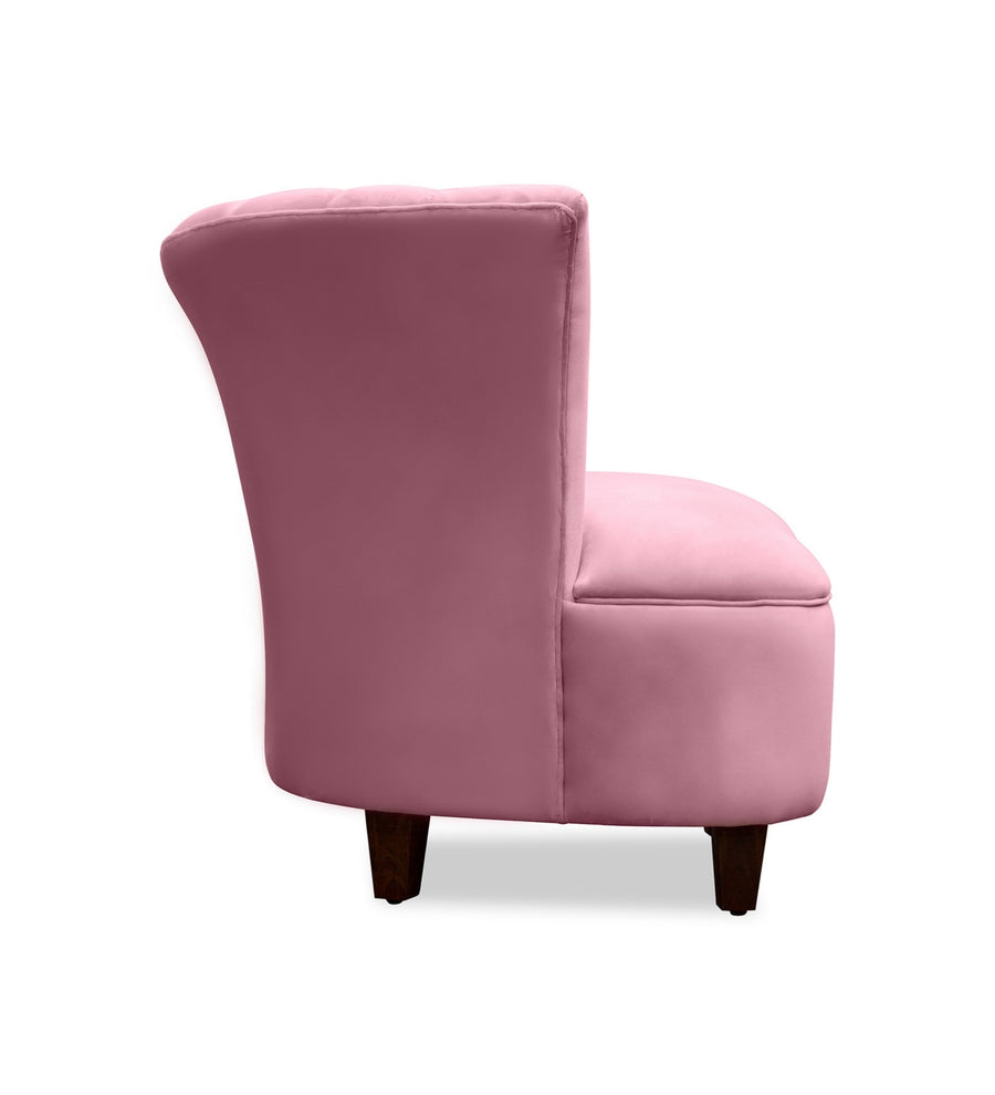 Davo Velvet Slipper Chair In Millennial Pink Colour - Febonic Living