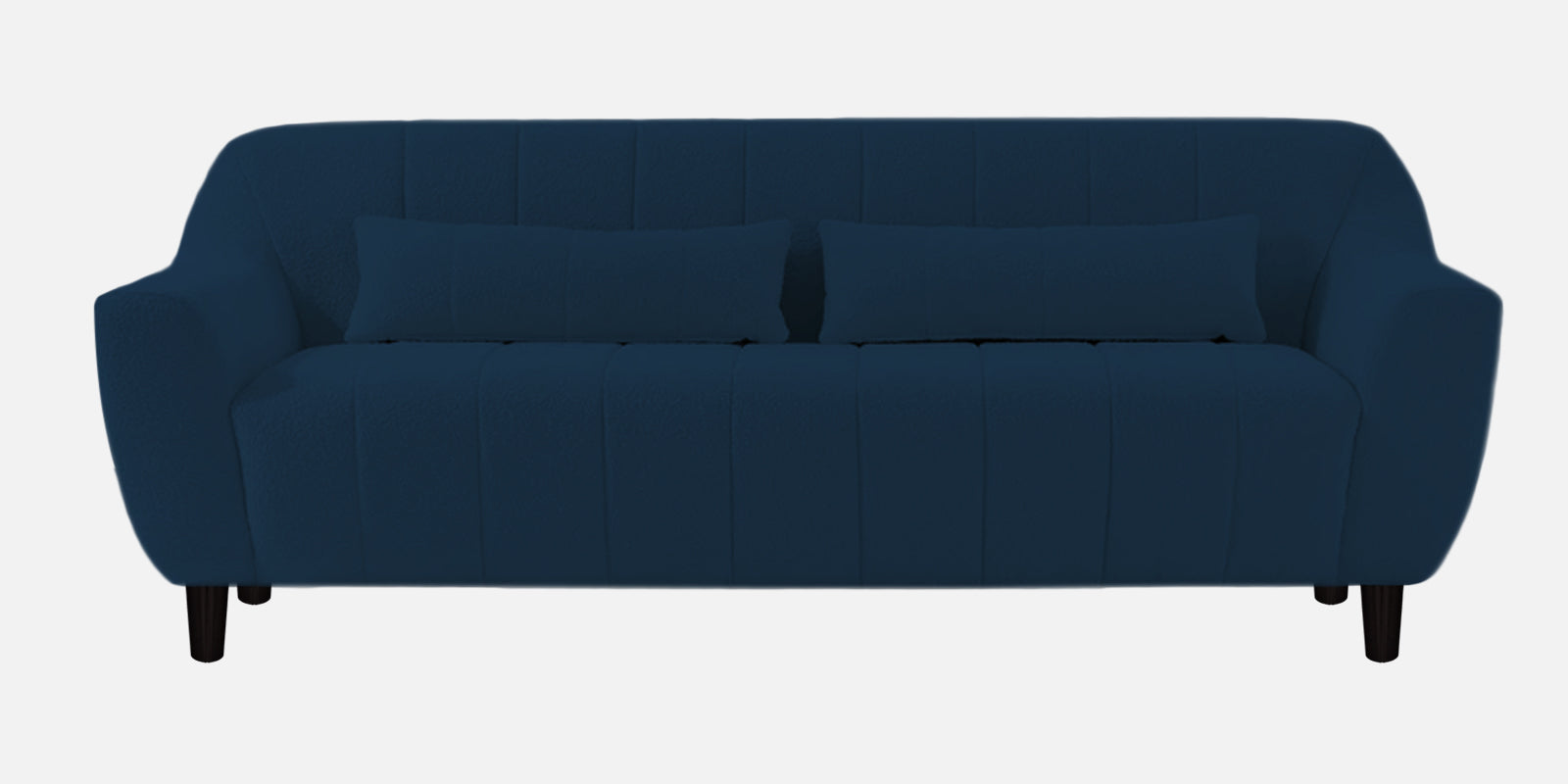 Nesco Fur Fabric 3 Seater Sofa in Danim Blue Colour