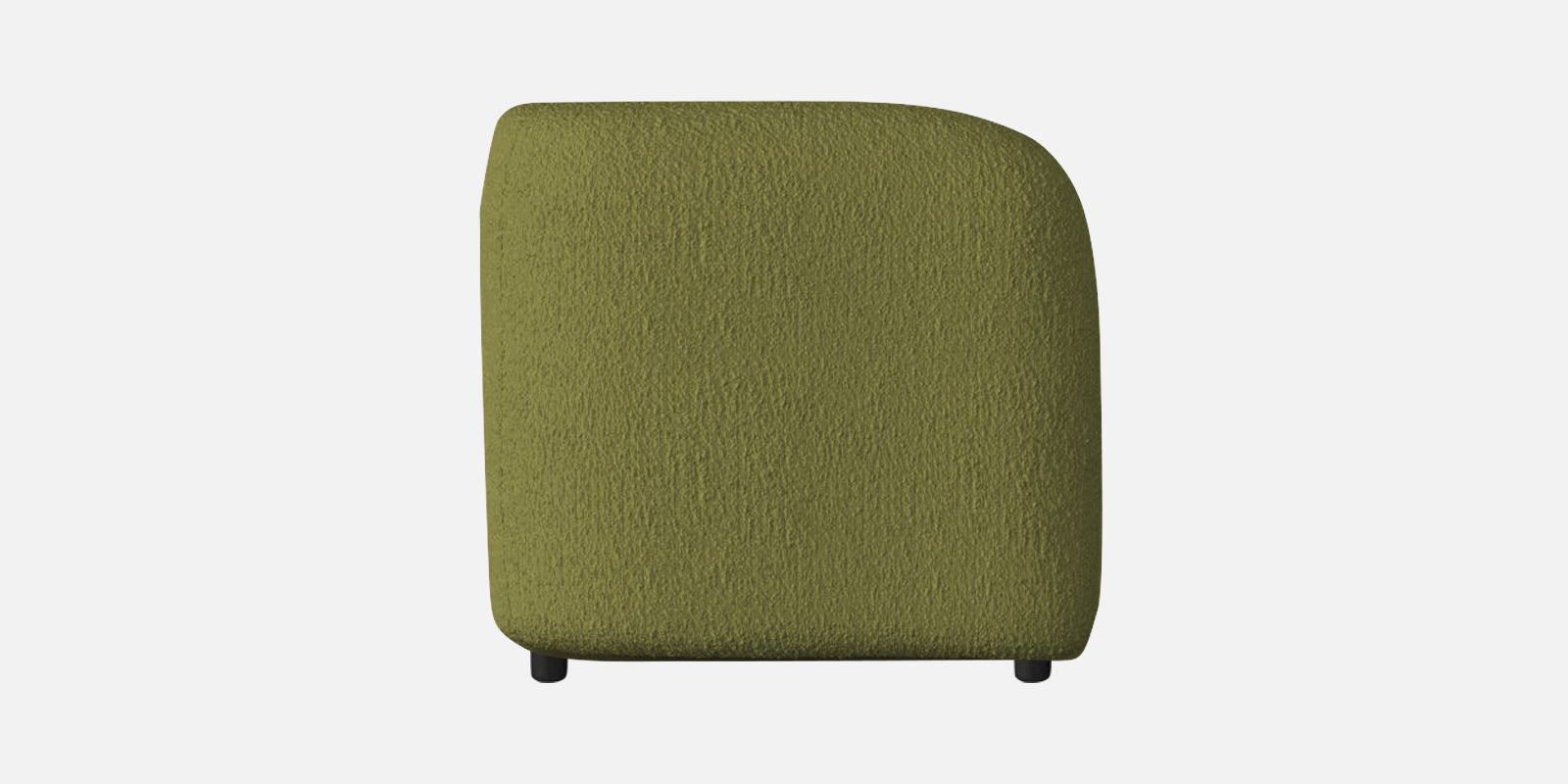 Corny Fur Fabric 2 Seater Sofa in Apple Green Colour