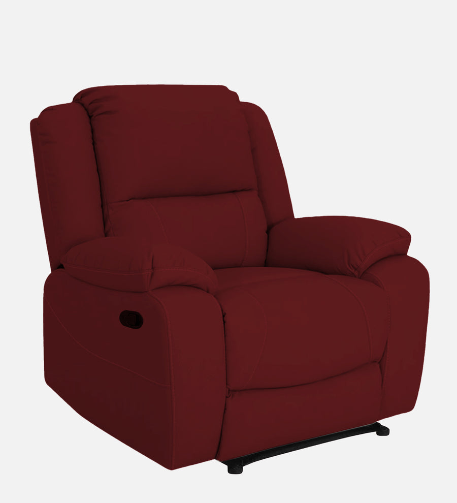 Adley Fabric 1 Seater Motorized Recliner In Corel Red Colour - Febonic Living
