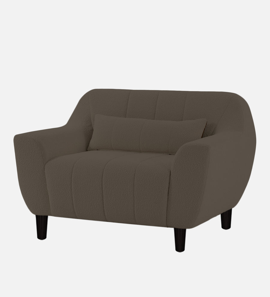 Nesco Boucle Fabric 1 Seater Sofa In Niya Beige Colour - Febonic Living