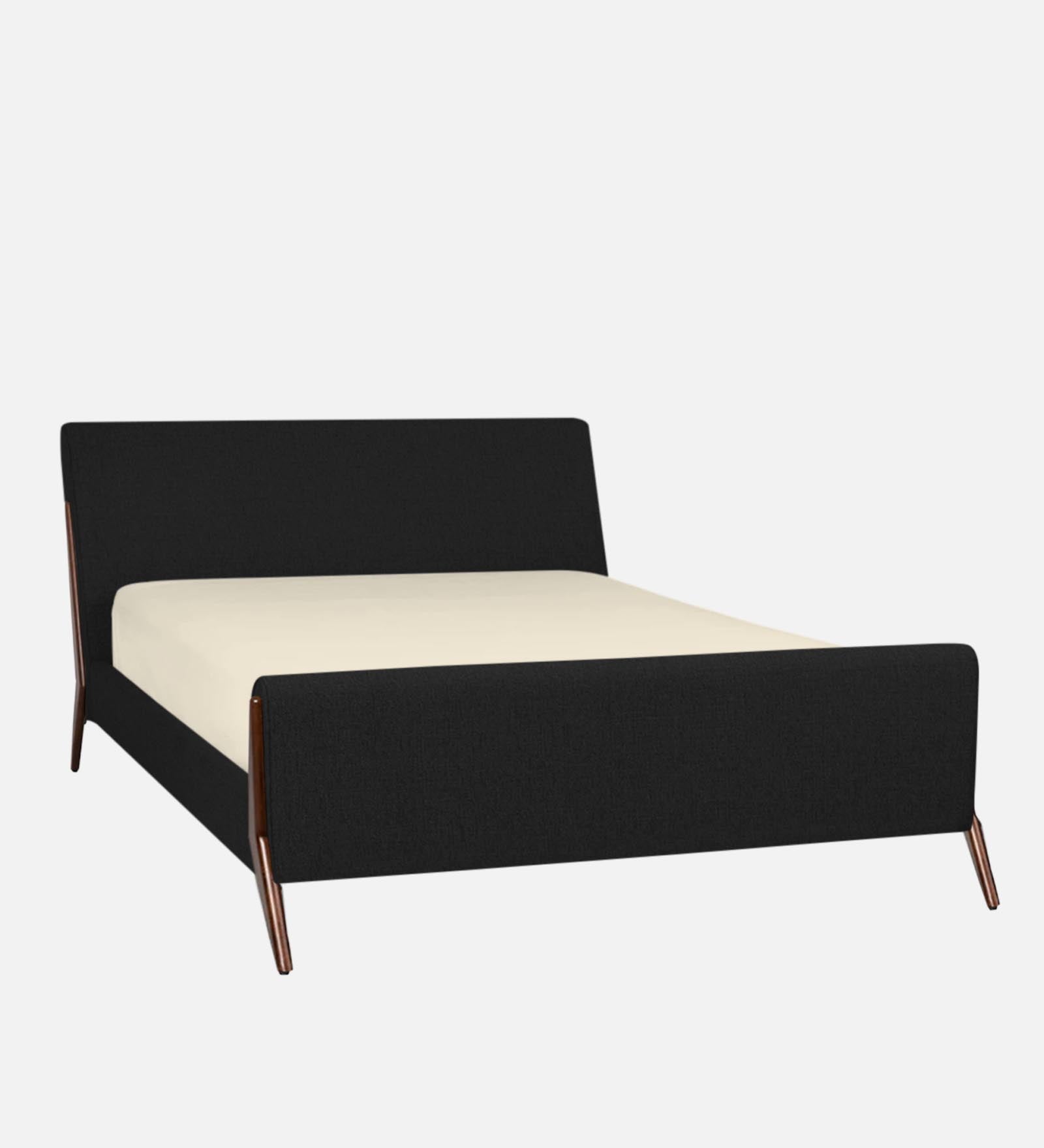 Catla Fabric King Size Bed In Zed Black Colour