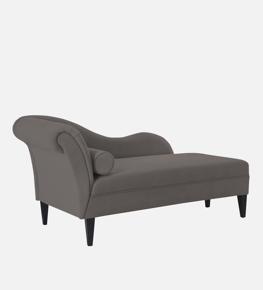 Rana Velvet Rhs Chaise Lounger In Pearl Grey Colour - Febonic Living