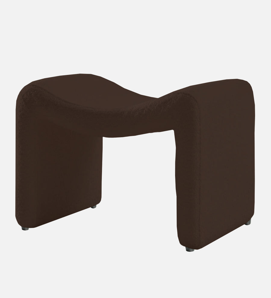 Olive Boucle Foot Stool In Bringo Brown Colour - Febonic Living