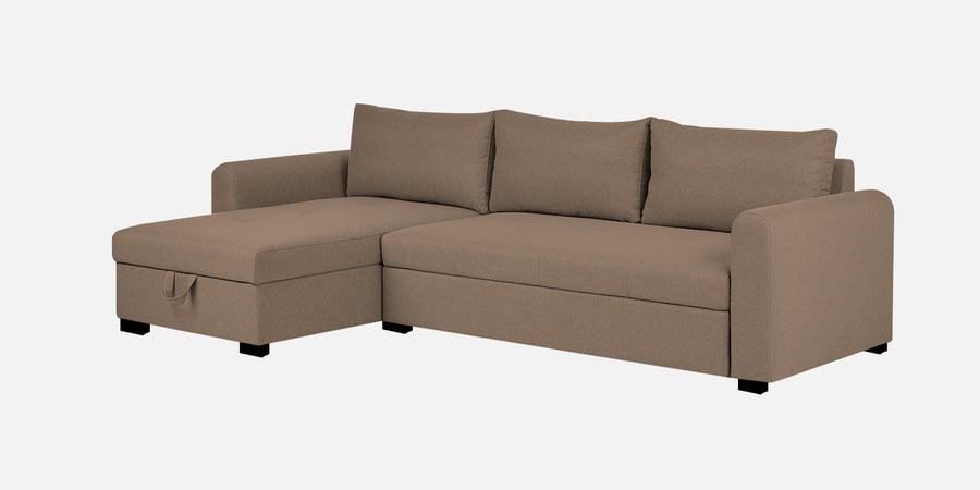 Sigma Fabric Rhs Sectional Sofa 3 Lounger In Cookie Beige Colour - Febonic Living
