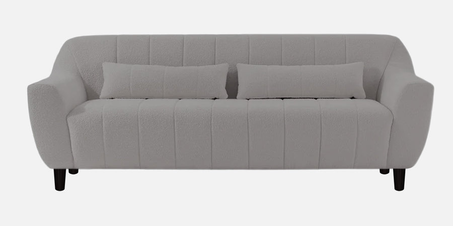 Nesco Boucle Fabric 3 Seater Sofa In Sweden Grey Colour - Febonic Living