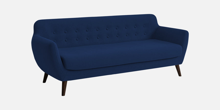 Goofy Fabric 3 Seater Sofa In Royal Blue Colour - Febonic Living