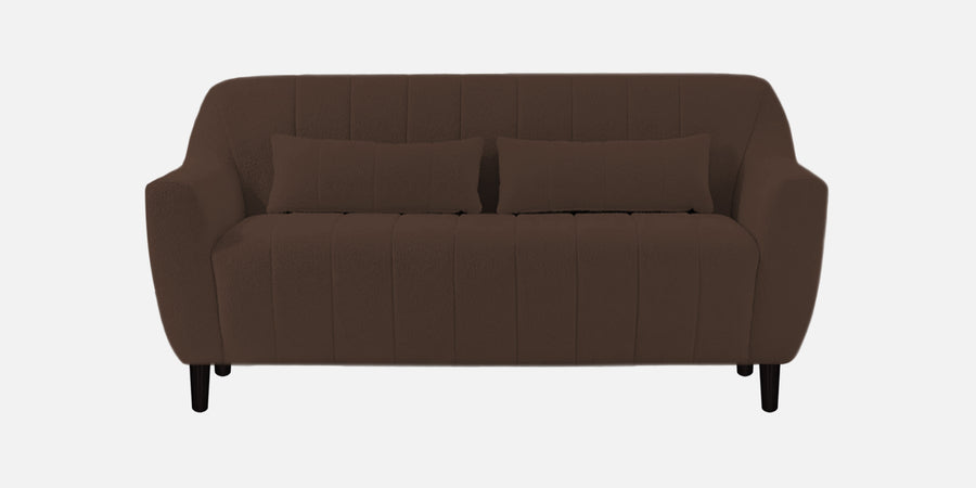 Nesco Boucle Fabric 2 Seater Sofa In Bringo Brown Colour - Febonic Living