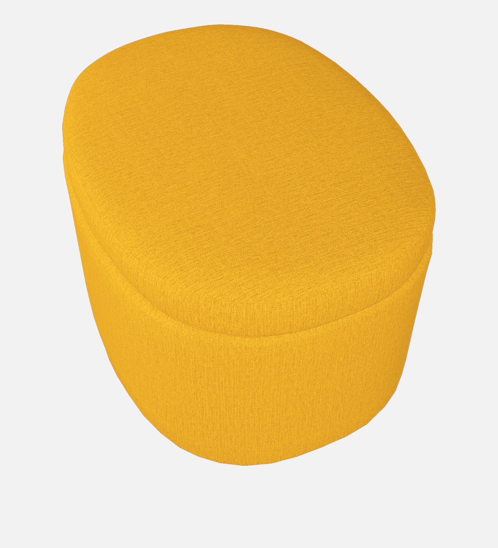 Ruggy Fabric Storage Ottoman in Bold Yellow Colour