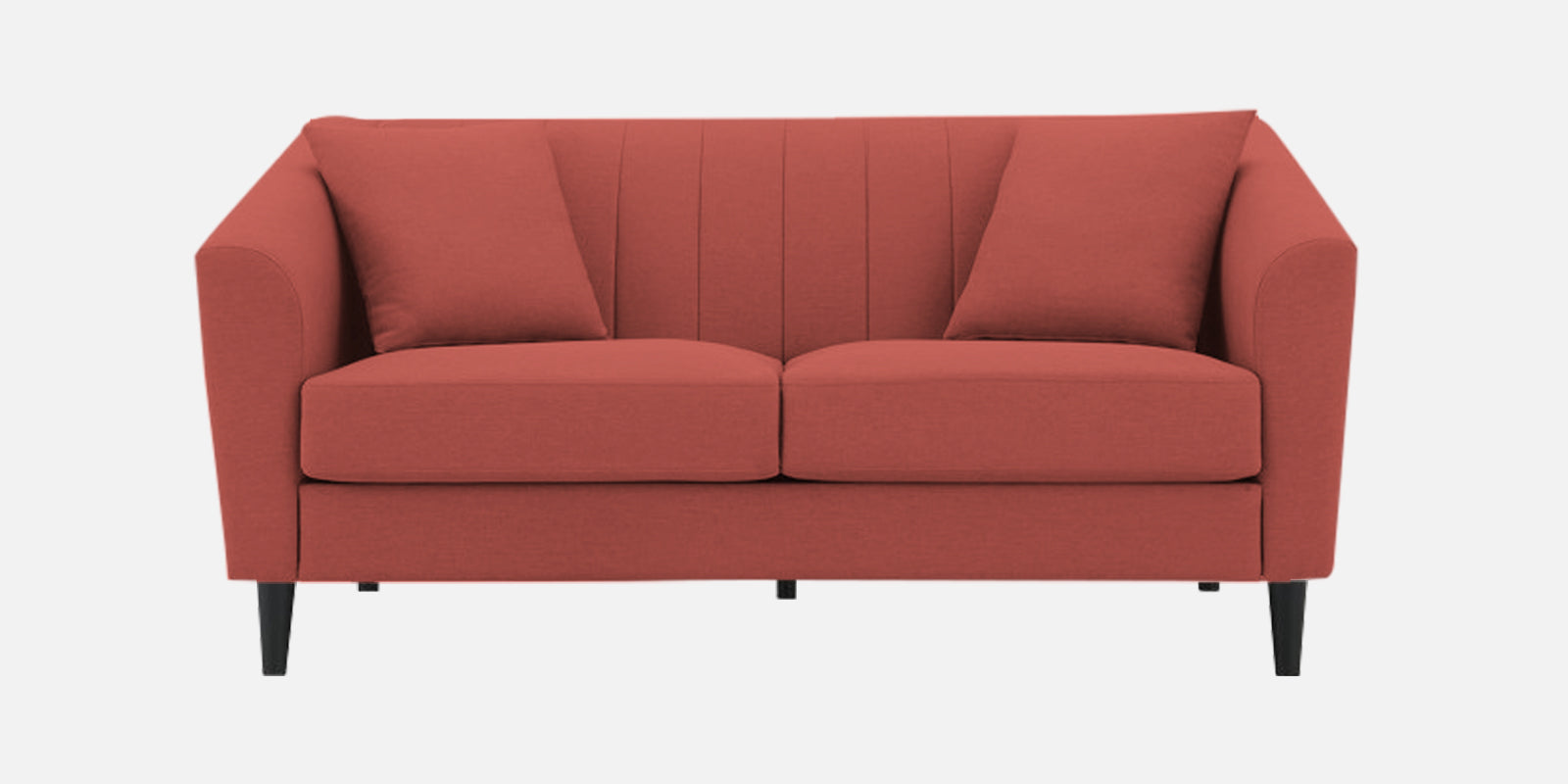 Polon Fabric 2 Seater Sofa In Salmon Pink Colour