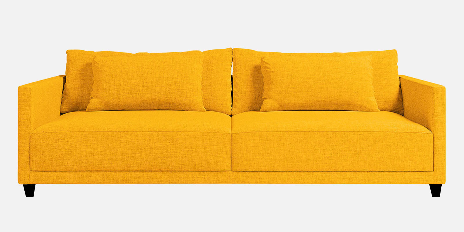 Kera Fabric 3 Seater Sofa in Bold Yellow Colour