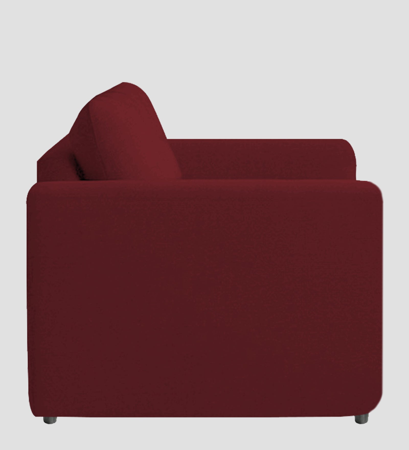 Jack Fabric 1 Seater Sofa In  Blood Maroon Colour - Febonic Living