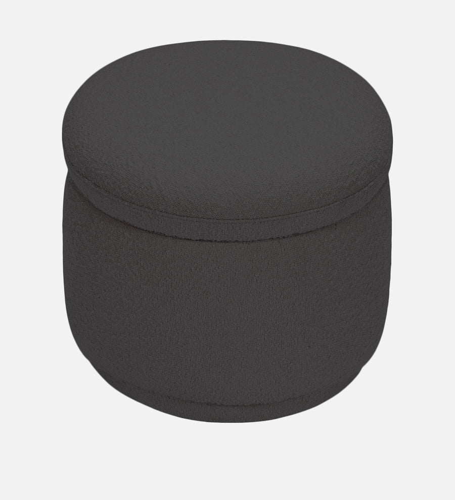 Noki Boucle Fabric Ottoman In Avio Grey Colour With Storage - Febonic Living