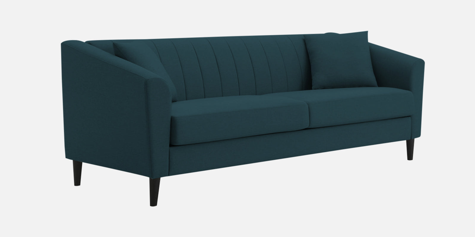 Polon Fabric 3 Seater Sofa In Harbour Blue Colour