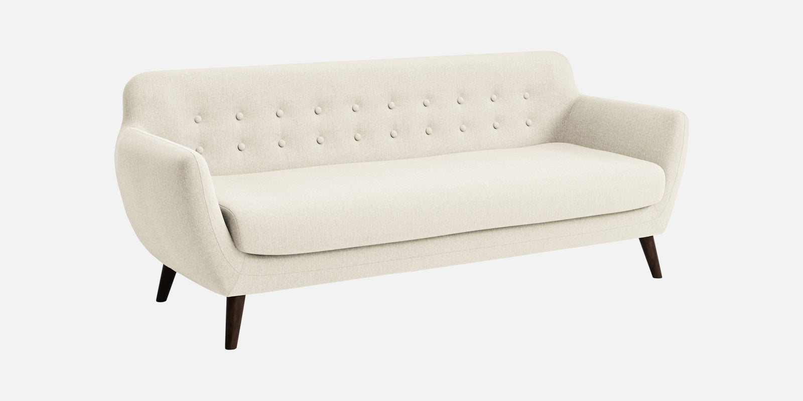 Goofy Fabric 3 Seater Sofa in Ivory Cream Colour