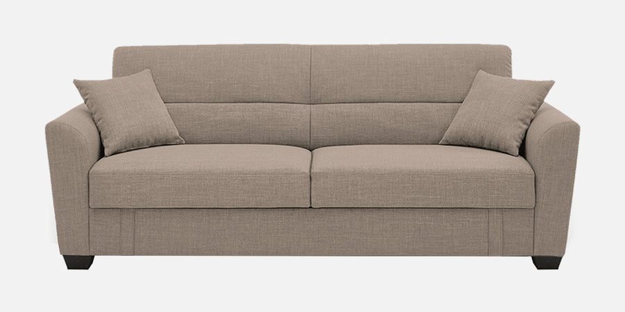 Bony Fabric 3 Seater Convertible Sofa Cum Bed In Natural Beige Colour - Febonic Living