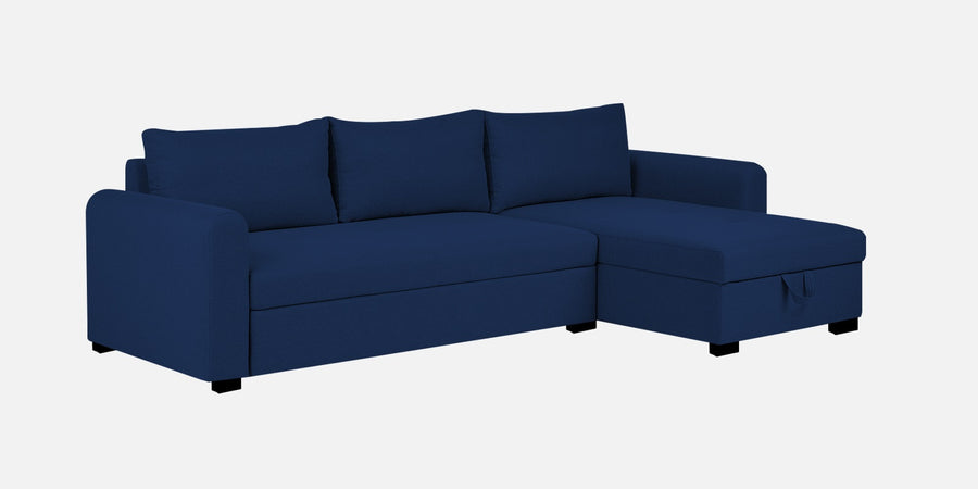 Sigma Fabric Lhs Sectional Sofa 3 Lounger In Royal Blue Colour - Febonic Living
