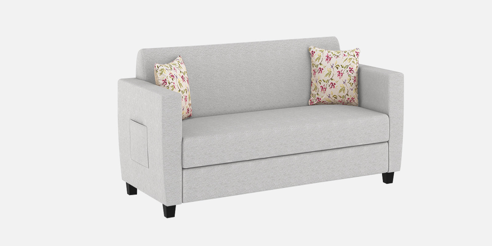 Gozi Fabric 2 Seater Sofa In Lit Grey Colour