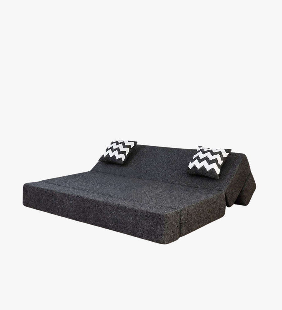 Betty Fabric 3 Seater Foldable Sofa Bed In Maba Grey Colour - Febonic Living