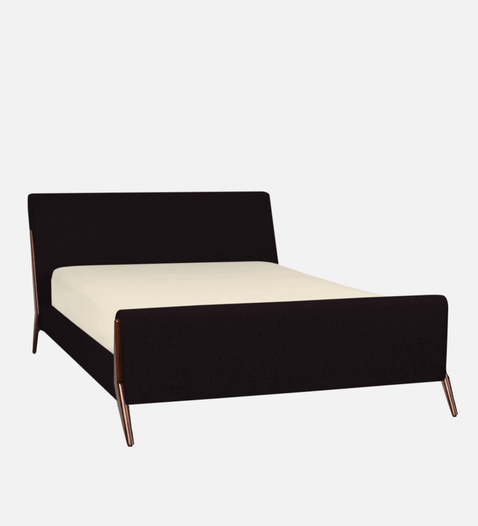 Catla Fabric Queen Size Bed In Cara Brown Colour