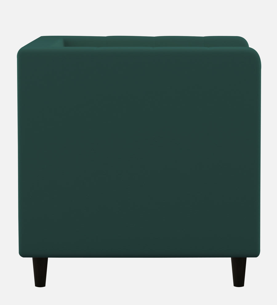 Braulia Velvet 1 Seater Sofa In Pine Green Colour - Febonic Living