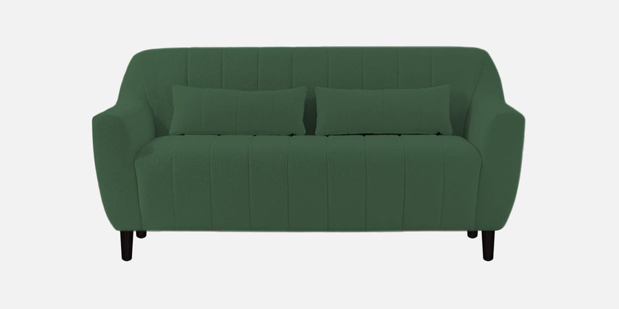 Nesco Boucle Fabric 2 Seater Sofa In Bottle Green Colour - Febonic Living