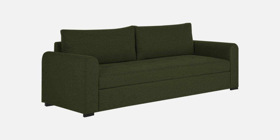 Sigma Fabric 3 Seater Sofa In Olive Green Colour - Febonic Living