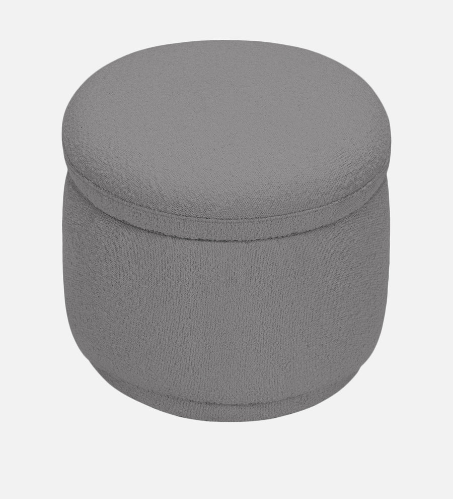Noki Boucle Fabric Ottoman In Swedan Gary Colour With Storage - Febonic Living