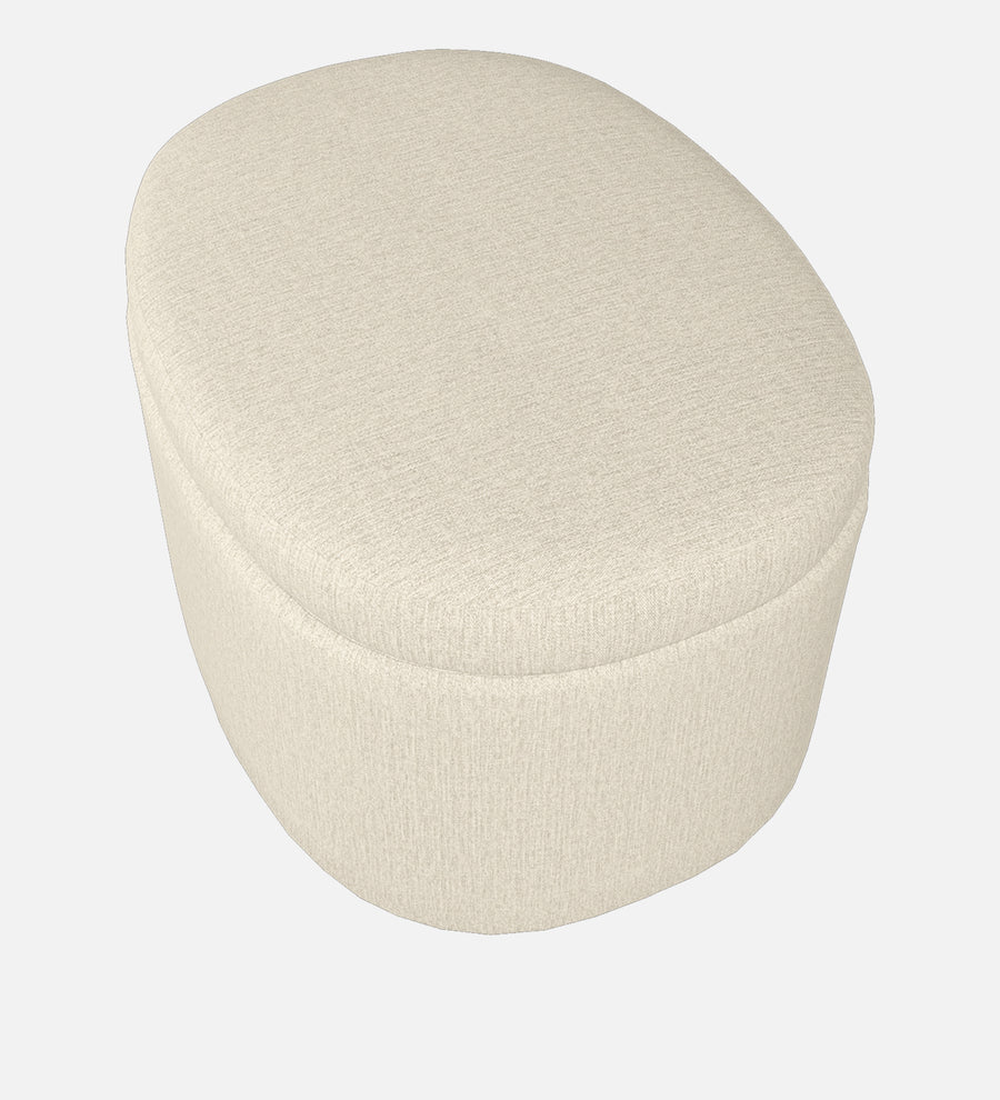 Ruggy Fabric Ottoman In Ivory Cream Colour With Storage - Febonic Living