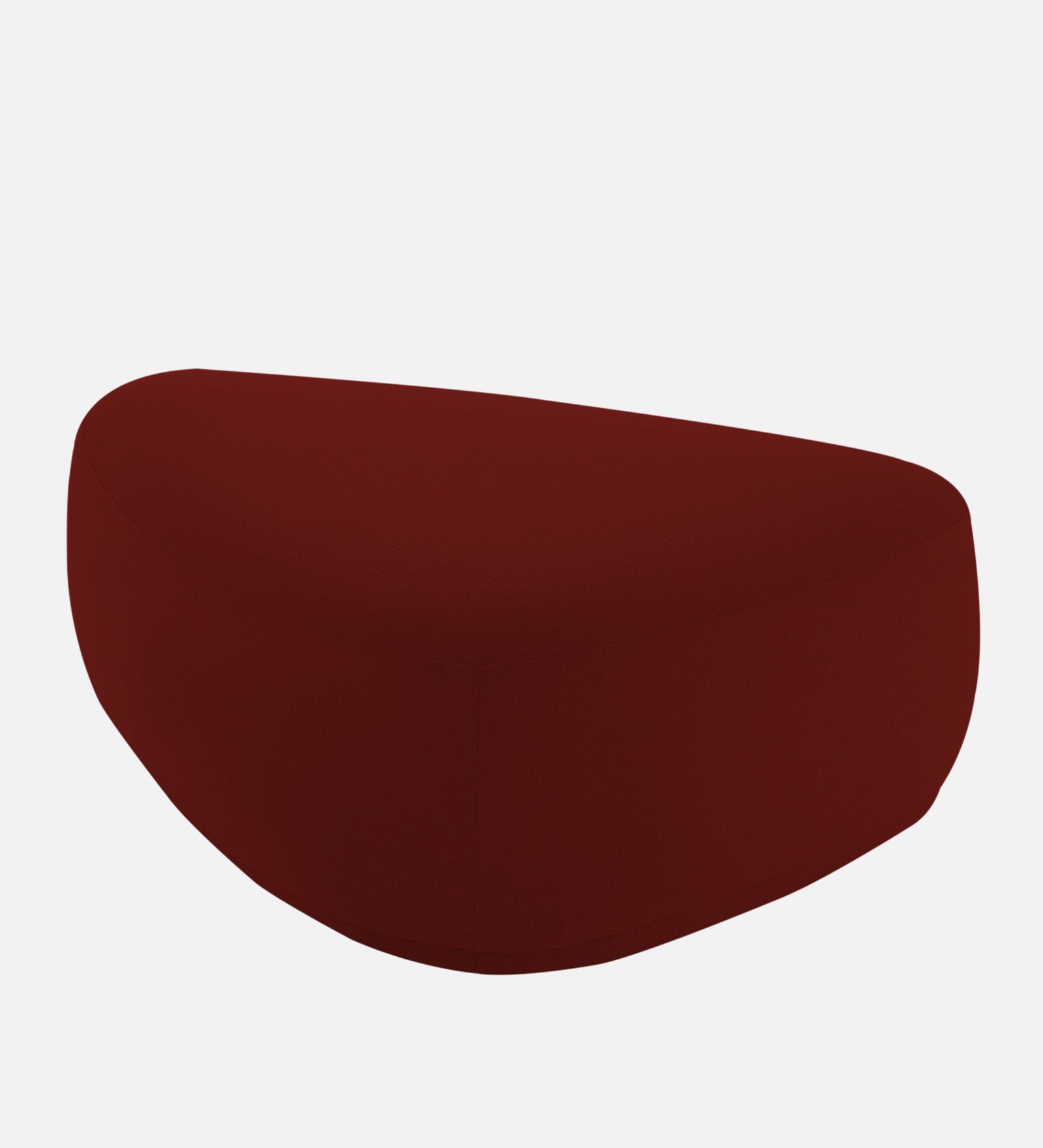 Nona Fabric Pouffe In Blood Maroon Colour