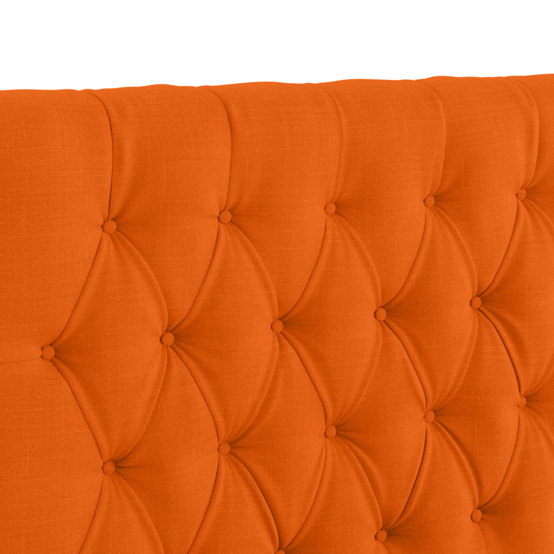 Isko Fabric Upholstered Single Bed in Vivid Orange Colour with Box Storage