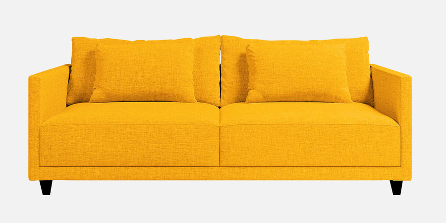 Kera Fabric 2 Seater Sofa In Bold Yellow Colour - Febonic Living