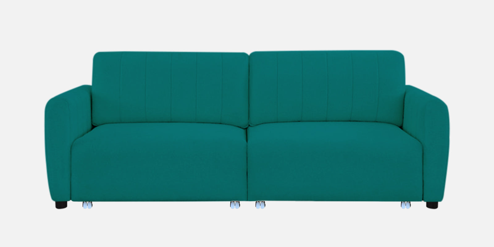 Vima Fabric 3 Seater Pull Out Sofa Cum Bed In Sea Green Colour