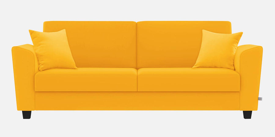 Daku Fabric 3 Seater Sofa In Bold Yellow Colour - Febonic Living