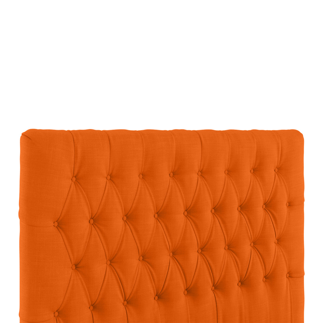 Sinu Fabric King Size Bed In Vivid Orange Colour With Storage Box