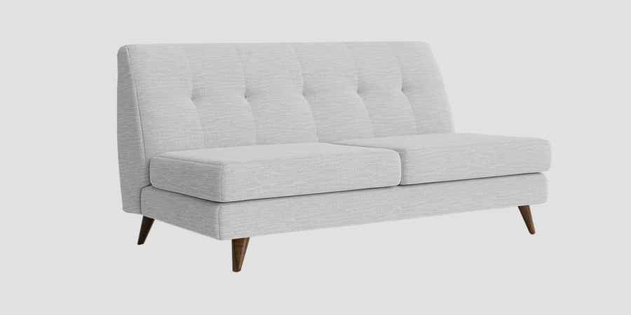 Jasmin Fabric 2 Seater Armless Sofa In Lit Grey Colour - Febonic Living