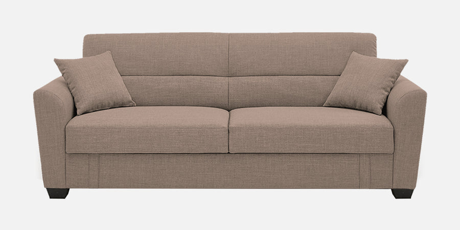Bony Fabric 3 Seater Convertible Sofa Cum Bed In Mush Beige Colour - Febonic Living
