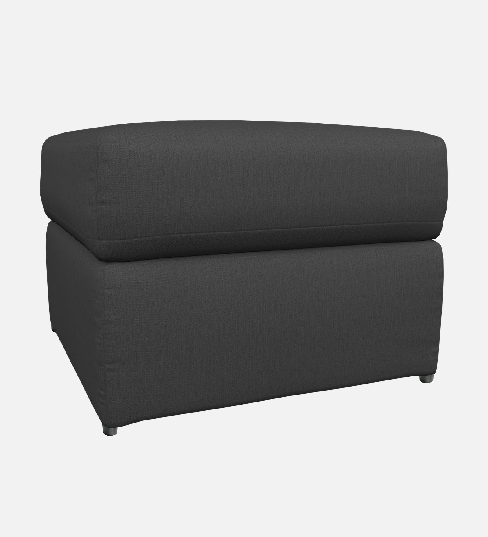 Penny Fabric Storage Ottoman In Charcoal Grey Colour