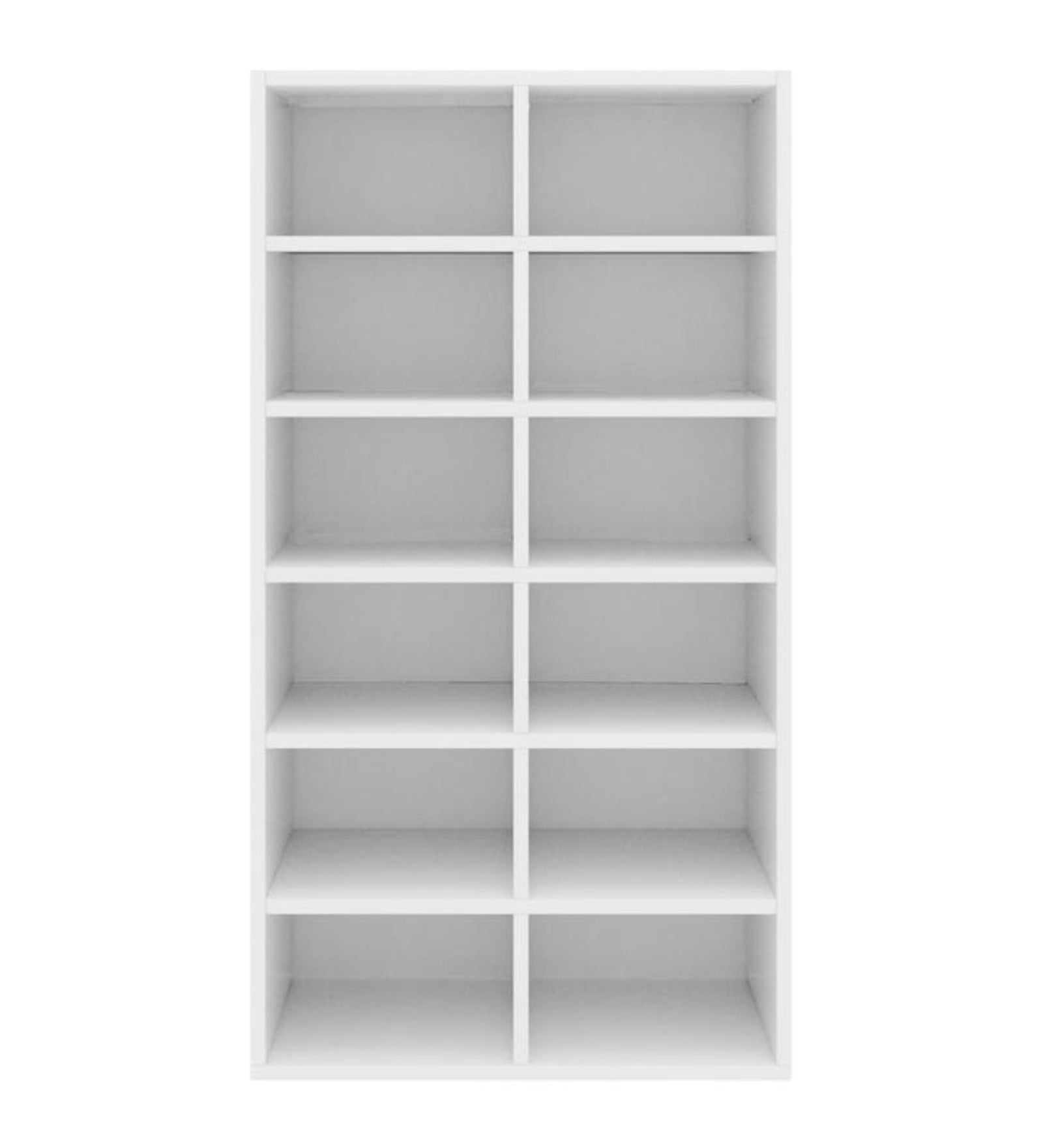 Riley Shoe Rack in Frosty White Finish